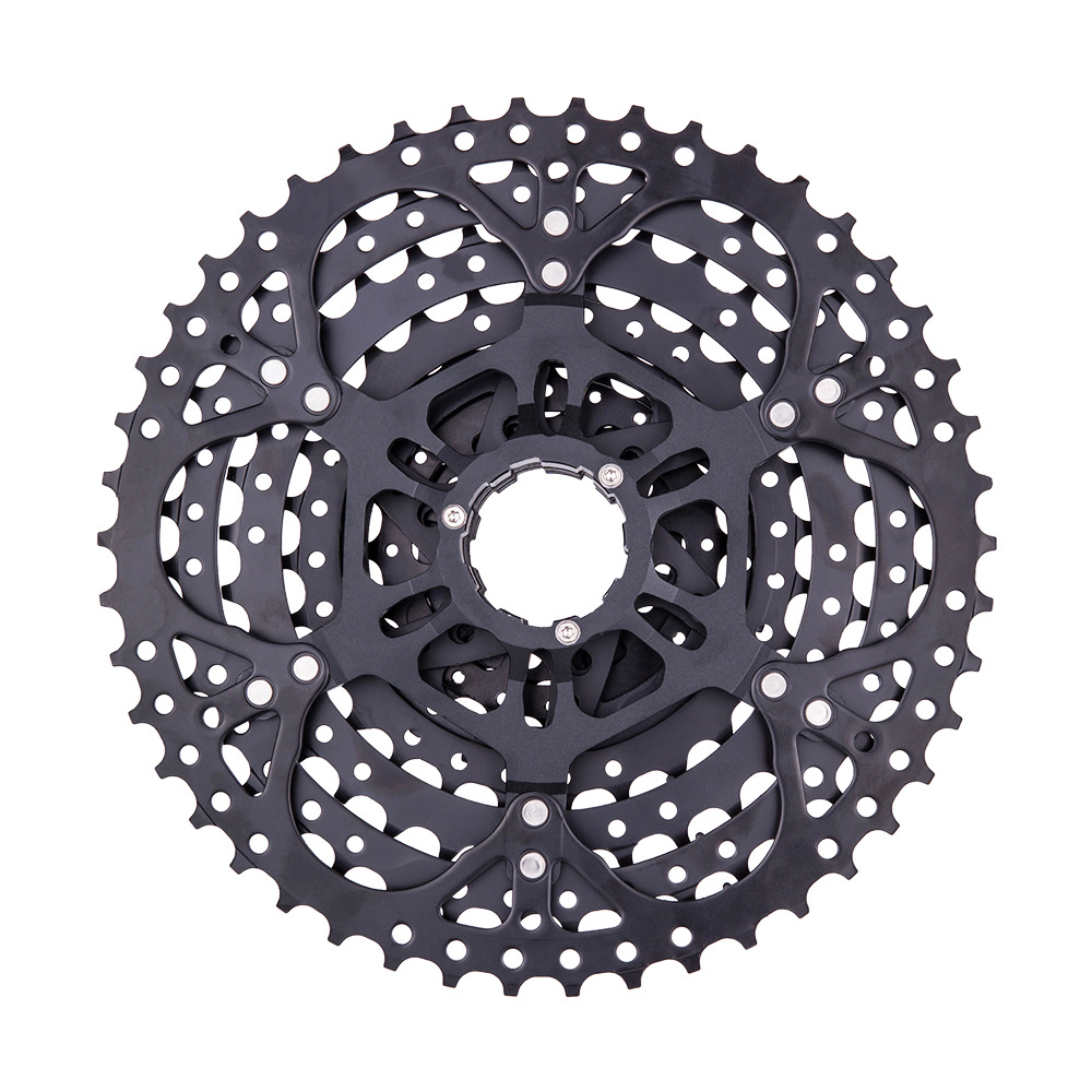 Volante de bicicleta de montaña ZTTO 9/27 velocidad 46T gran relación de dientes volante de tarjeta negro al por mayor accesorios para bicicletas