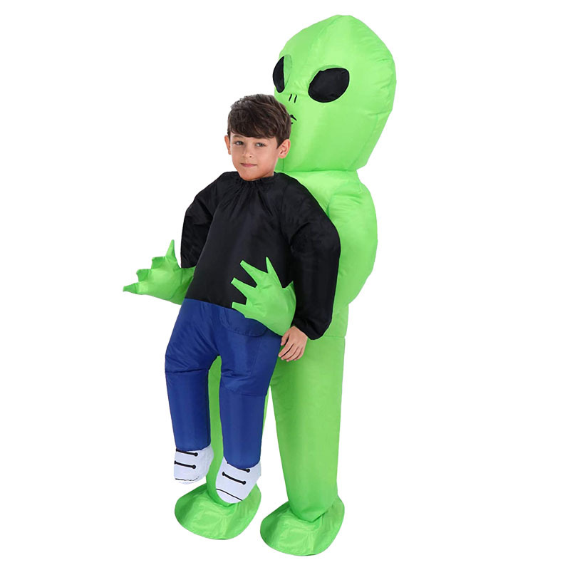 Disfraz de Halloween para bromas transfronterizas, divertido disfraz de fantasma verde de Amazon, disfraz inflable de alienígena.