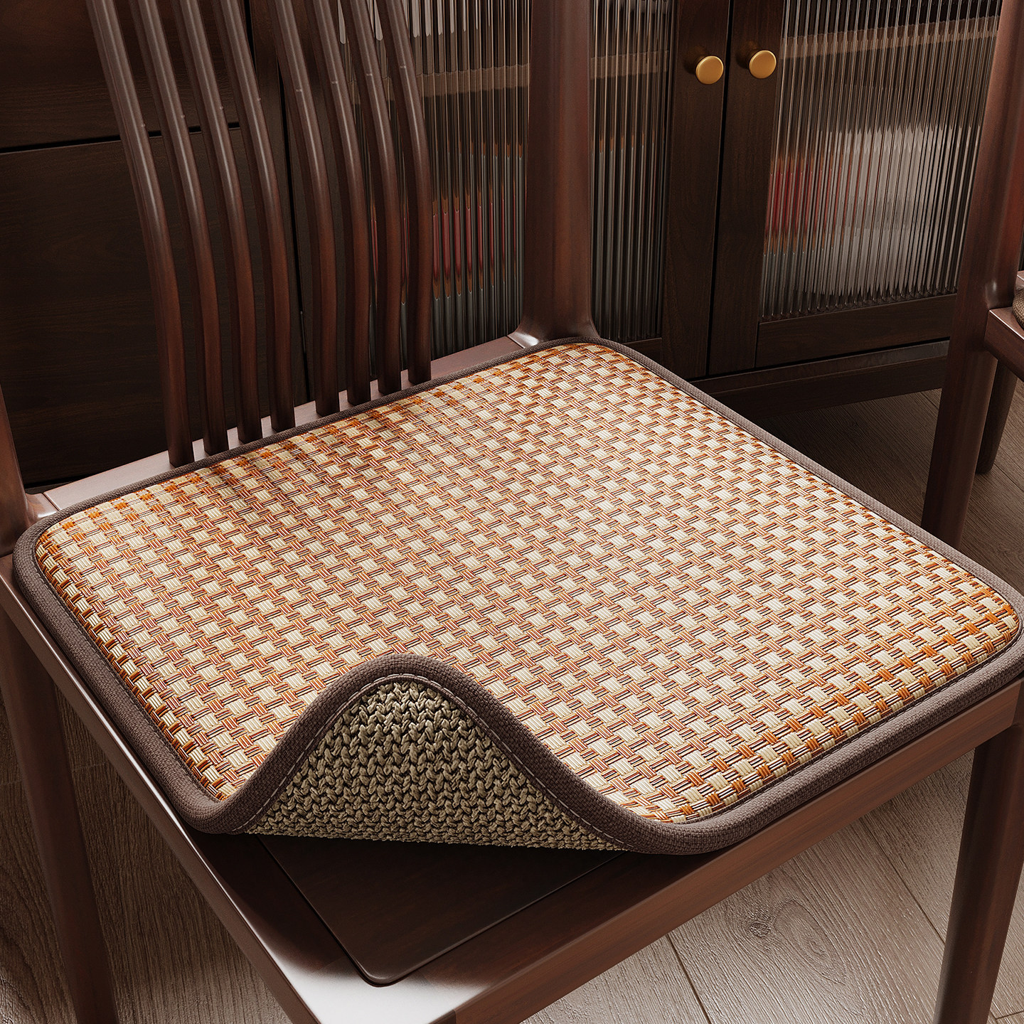 Cojín de asiento de silla de comedor de doble cara cojín de asiento