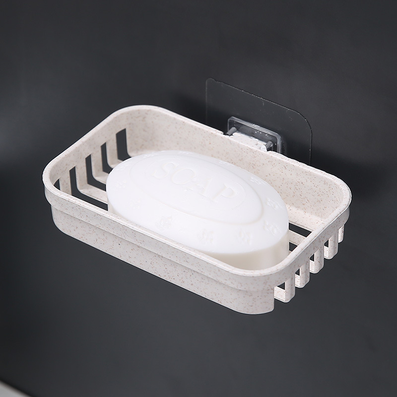 トイレの水を切って壁掛けの浴室の棚の石鹸の箱の二重の穴を開けない石鹸の箱の吸盤の石鹸の棚のアイデアを置きます。|undefined