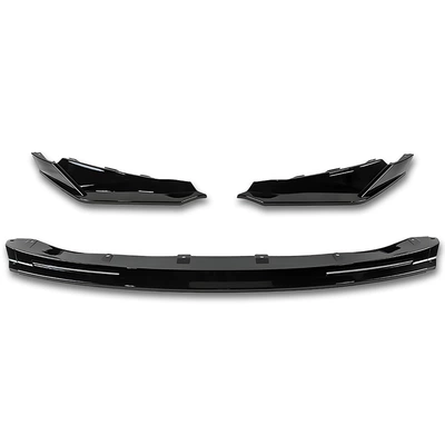 Suitable for Bmw M3 (2021+) G80/G82 V-Style Three-Section Front Lip Car Modification Parts, Large Quantity, Excellent Price (Fixed wind wing) - glossy-black