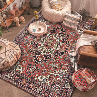 Spot Retro Persian Carpet Iran Turkey Ethnic Style Carpet Floor Mat Living Room Bedroom Bedside Carpet