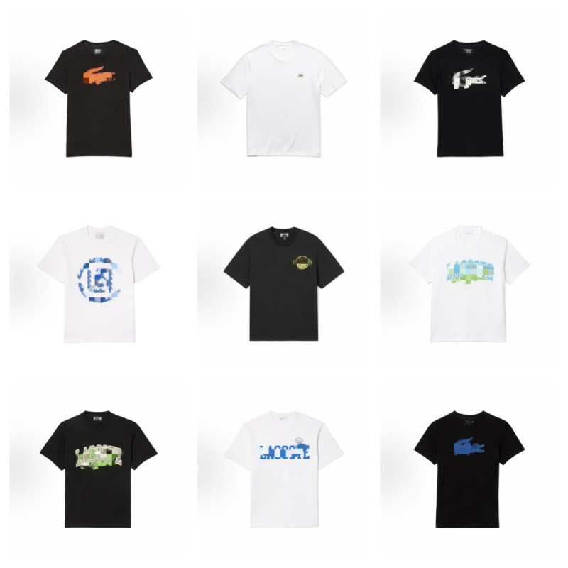 Kişi üçün pambıq t-shirt, krujka yaxalı, timsah dizaynlı