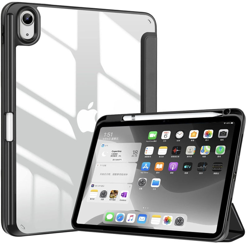 ipadari11保护套透明亚克力防弯带笔槽背壳ipadpro12.9平板保护壳|undefined