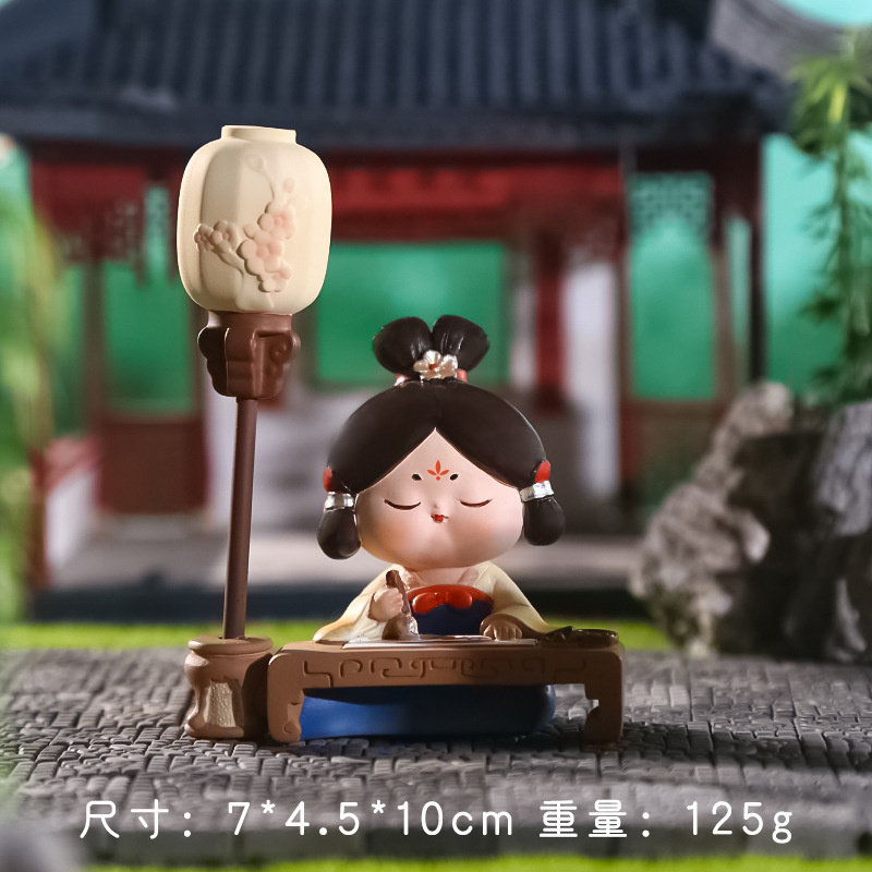 古代スタイルの美女唐宮殿風小さな不倒翁の女の子の装飾品、書斎と寝室の装飾品、工場直販|undefined
