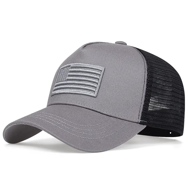 Bandera americana gorra de béisbol de camuflaje sombrero de verano para hombres protección solar sombrero para el sol sombrero fresco de verano para mujer sombrero de malla caliente transfronteriza