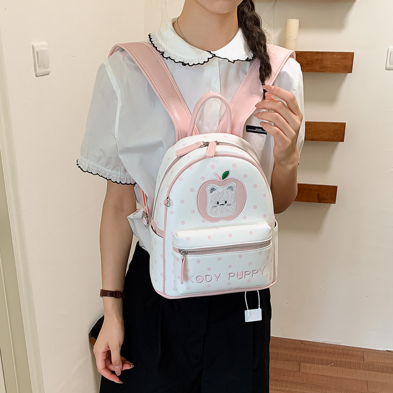 Casual dibujos animados estudiantes de viaje lindos mochila para mujeres nuevo gato corazón mochila 2026 onda punto mochila escolar chica