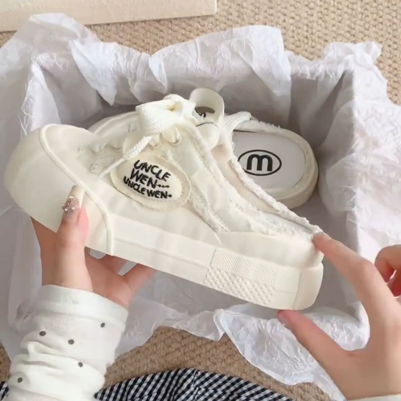 Женские летние шлепанцы Zhao Lusi в одном стиле, 2025 года, на толстой подошве, с круглым носком, в нежном стиле, универсальные полусабо.