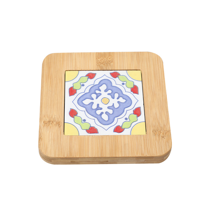Alfombrillas de Madera Maciza Estilo Japonés al por Mayor, Alfombrillas Aislantes para Ollas, Posavasos, Manteles Individuales, Alfombrillas para Cazuelas, Resistentes a Altas Temperaturas para Cocina