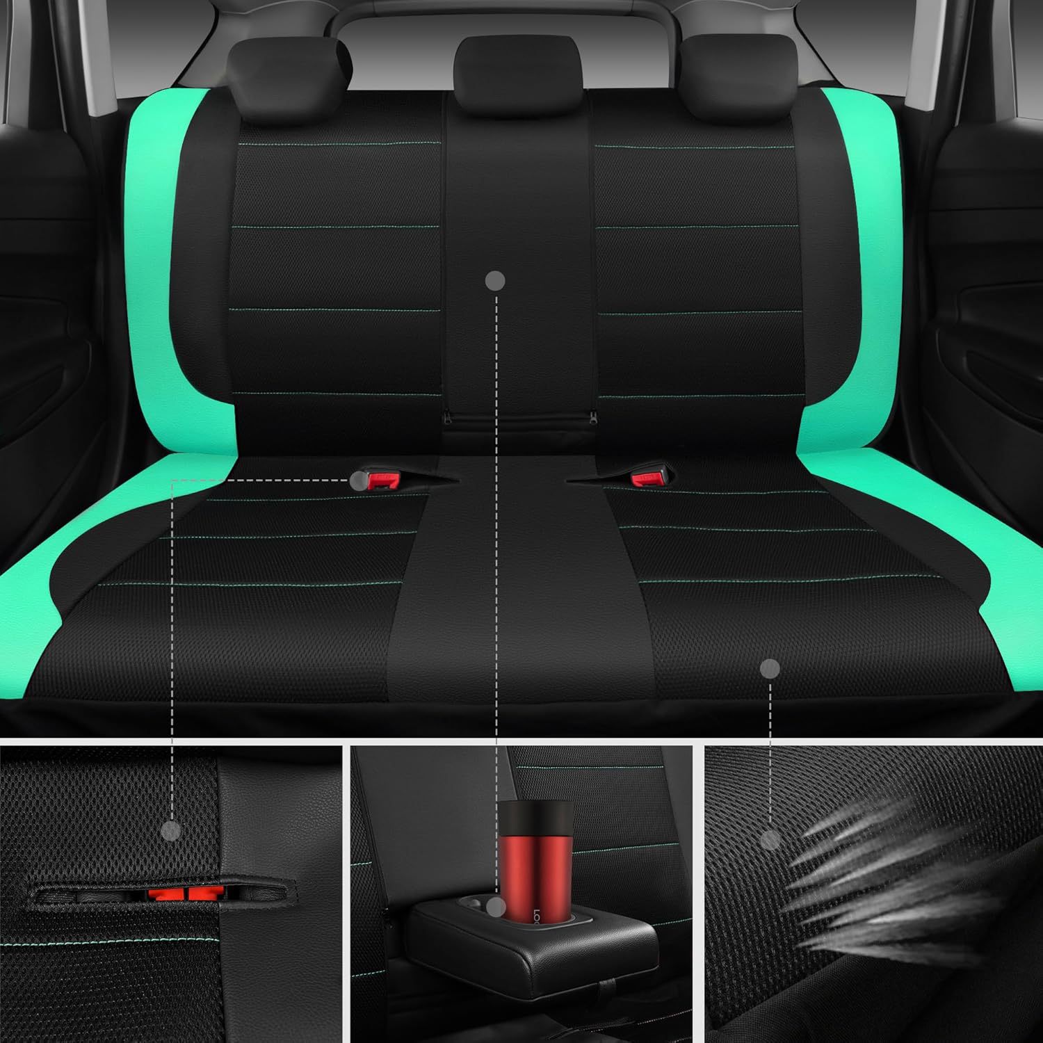 Cross-Border Pu Leather Universal Car Seat Cover Sandwich Leather Temu Amazon Meike Multi Factory Direct Sales