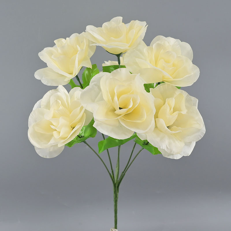 Fuente de fabricación mayorista simulación de gran precio simulación de siete meses de decoración de flores falsas flores de seda falsificadas ramo