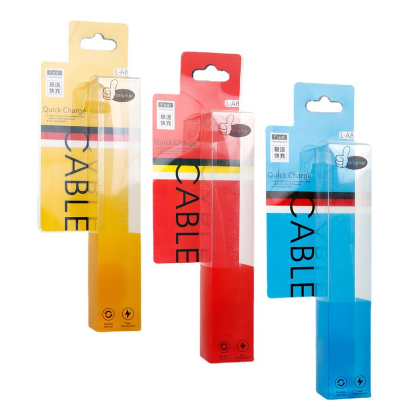 新款数据线包装盒 塑料包装苹果13手机数据线包装盒透明盒 KJ-710