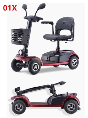 Qatlanan elektrik velosipedlər, Four-Wheel Mobility Scooters for the Elderly - 1001x270w-9inch-solid12a-lead-acidabout-40-miles