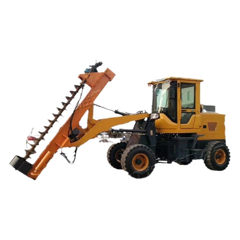 Cargadora de ruedas Perforación de perforación espiral Construcción de perforación Máquina de pozo helicoidal de orugas