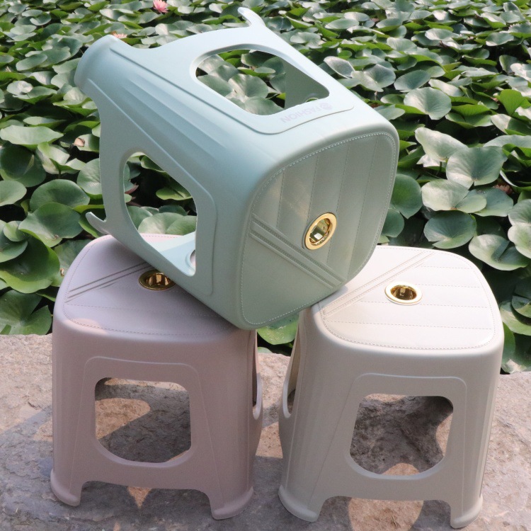 Non-slip square stool for home dining table, living room coffee table chair, leisure low stool, thickened shoe changing stool, bath stool, bathroom stool