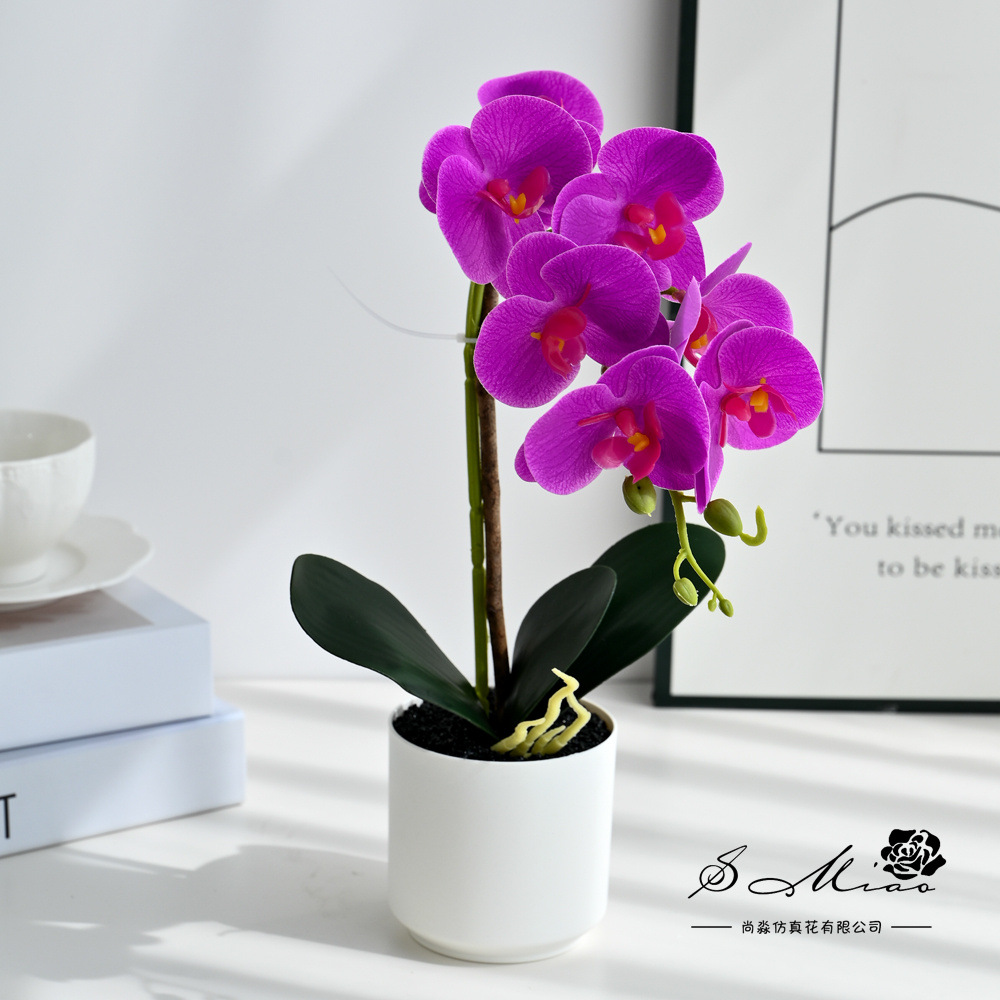 7 flores orquídeas mariposa bonsai creativo decoración del hogar fotografía flores artificiales flores de boda pequeños adornos fabricantes