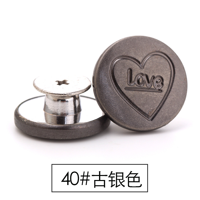 Botón de los pantalones vaqueros botón de la cintura ajustable desmontable modificación de la cintura artefacto redondo hebilla de metal pantalones fijos