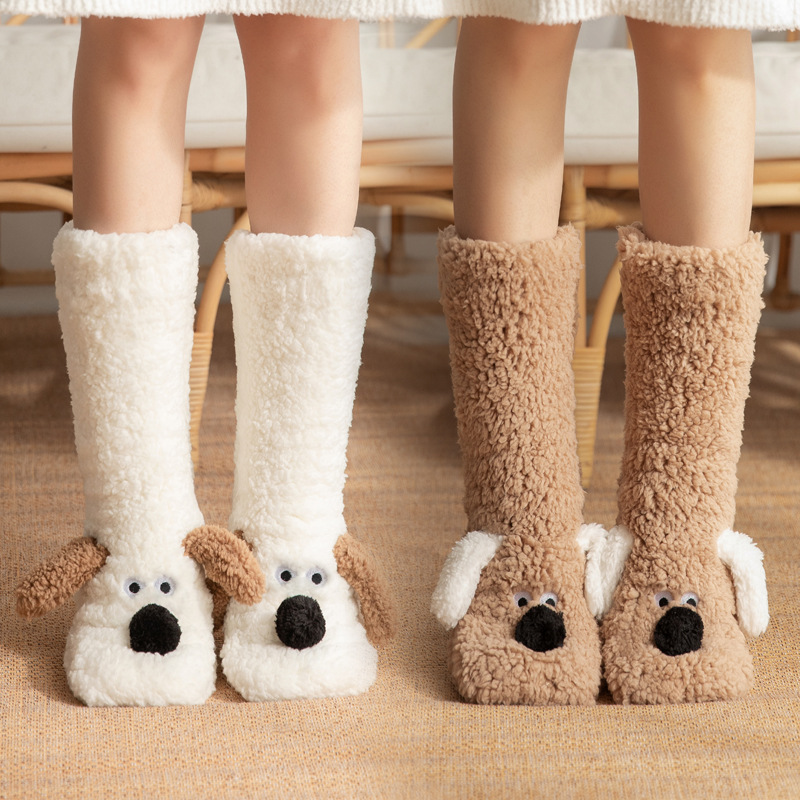 Winter Foot-Warming Essential: Home Wear, Sleep Wear, Cold-Proof Socks for Dorms and Offices, Heat-Retaining Lamb Wool Puppy Foot-Warming Socks Winter Foot-Warming Essential: Home Wear, Sleep Wear, Cold-Proof Socks for Dorms and Offices, Heat-Retaining Lamb Wool Puppy Foot-Warming Socks