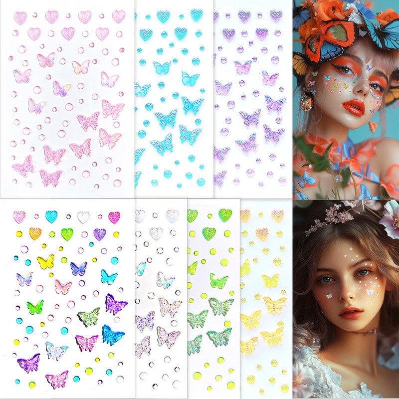 Diamond Patch Face Rhinestones Mermaid Princess Fairy Aurora Butterfly Accessories Super Fairy Beautiful Crystal Forehead Jewelry Bride Diamond Patch Face Rhinestones Mermaid Princess Fairy Aurora Butterfly Accessories Super Fairy Beautiful Crystal Forehead Jewelry Bride