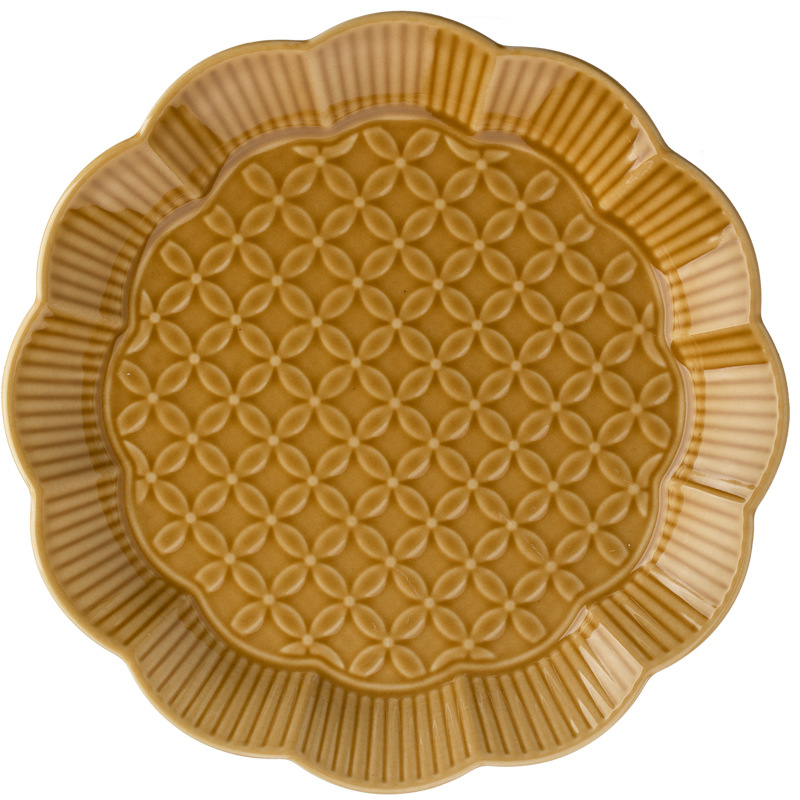 Liquidación: Vajilla de cerámica con relieve y esmaltado en horno, platos, tazones, vajilla de cerámica para el hogar, tazones para comer.