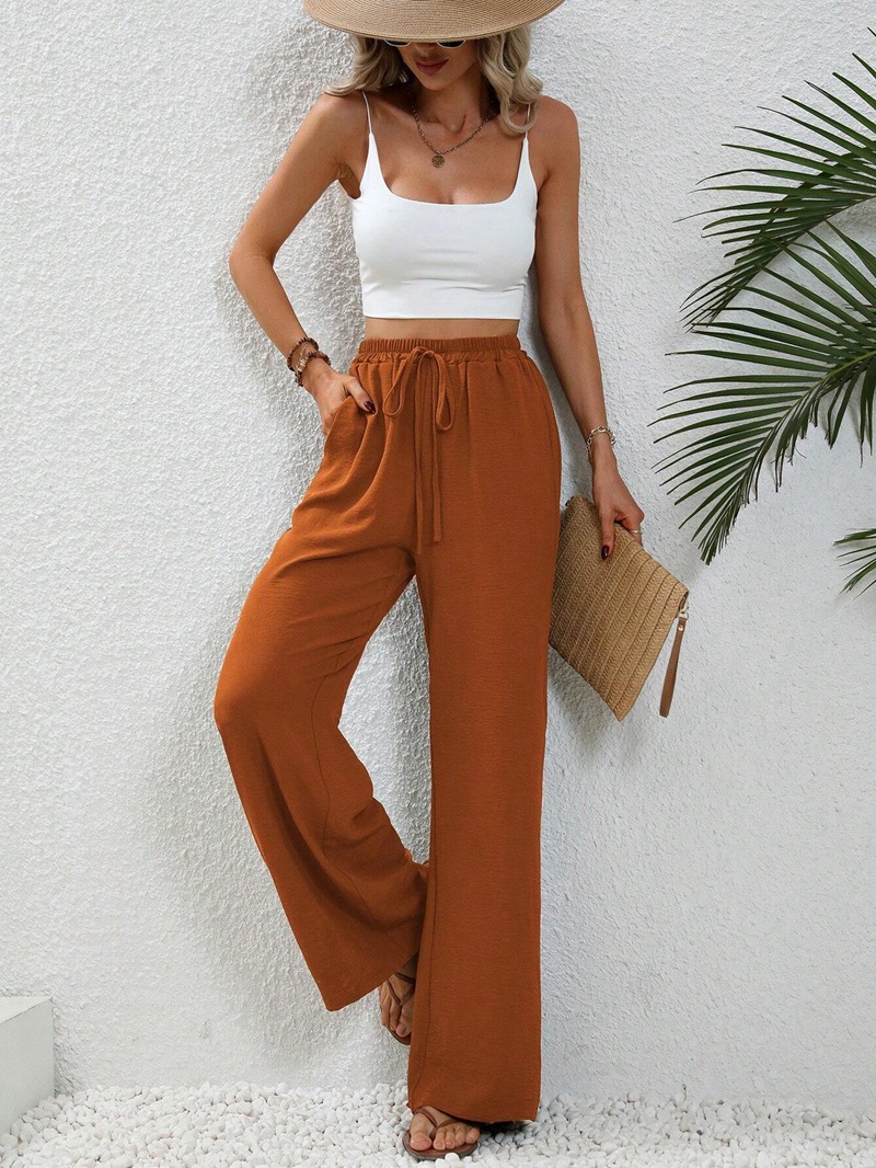 Women's Daily Streetwear Solid Color Full Length Casual Pants Straight Pants display picture 47