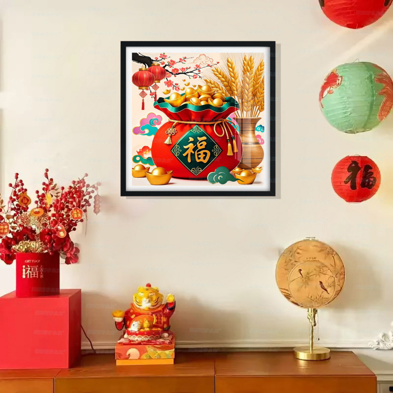 [Algodón importado] Mona Lisa Real Bordado a mano de Daifu-Sui Sui Ping An Feliz y auspicioso image 3