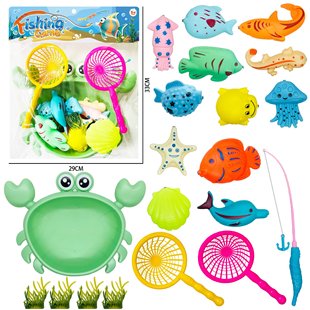Cross-Border Amazon New Product Children's Educational Early Education Fishing Fishing Bathing Bathroom Water Toy Set Southeast Asia