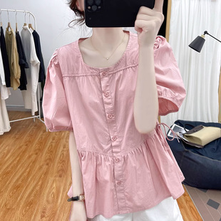 Plus Size Shirt, Loose Version Top, Belly-Covering Slimming Top, Fashionable Age-Reducing Shirt, New Style for 2025