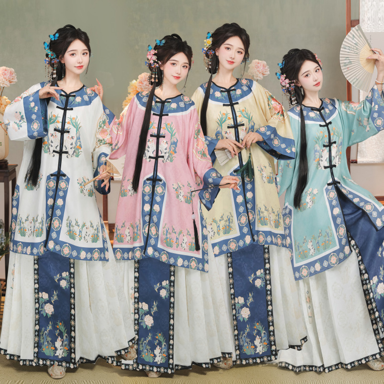 Zizhi Yutang Original Qing Han Women's Collar Collar Retro Style Shanxi Merchants Young Granny National Costume Qing Dynasty Palace suit Zizhi Yutang Original Qing Han Women's Collar Collar Retro Style Shanxi Merchants Young Granny National Costume Qing Dynasty Palace suit