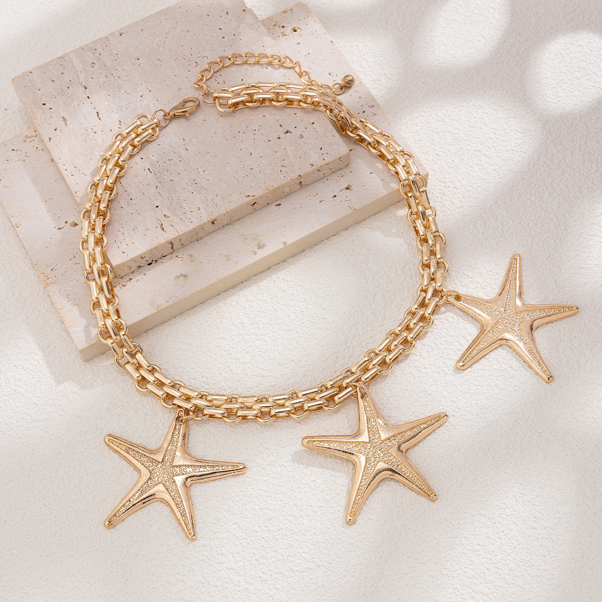 77g Weight CCB, Alloy Pendant Material Pendant Necklace Classification Iron Chain Material 1 Piece Quantity Holiday, Daily Occasion CCB, Alloy, Iron Material Star, Heart Shape Pattern Women's Gender Casual, Simple Style Style Casual Simple Style Star Heart Shape CCB Alloy Iron Wholesale Pendant Necklace 16