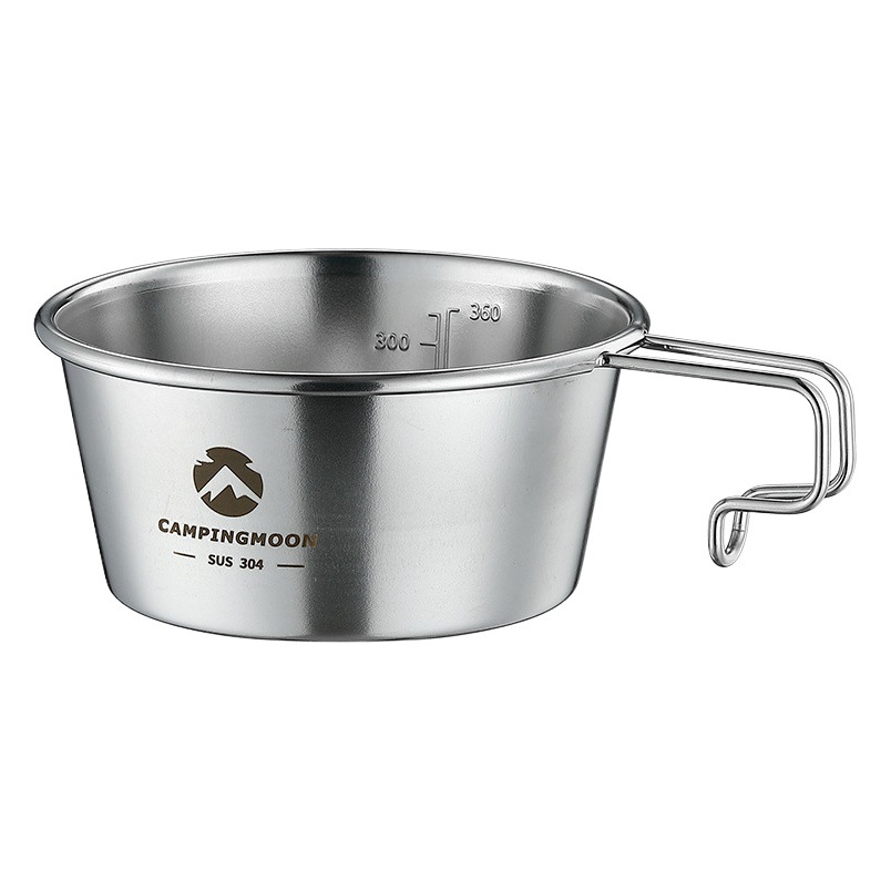 Coman de acero inoxidable de gran capacidad extra grande taza de ensalada 450mL capacidad camping tazón de arroz