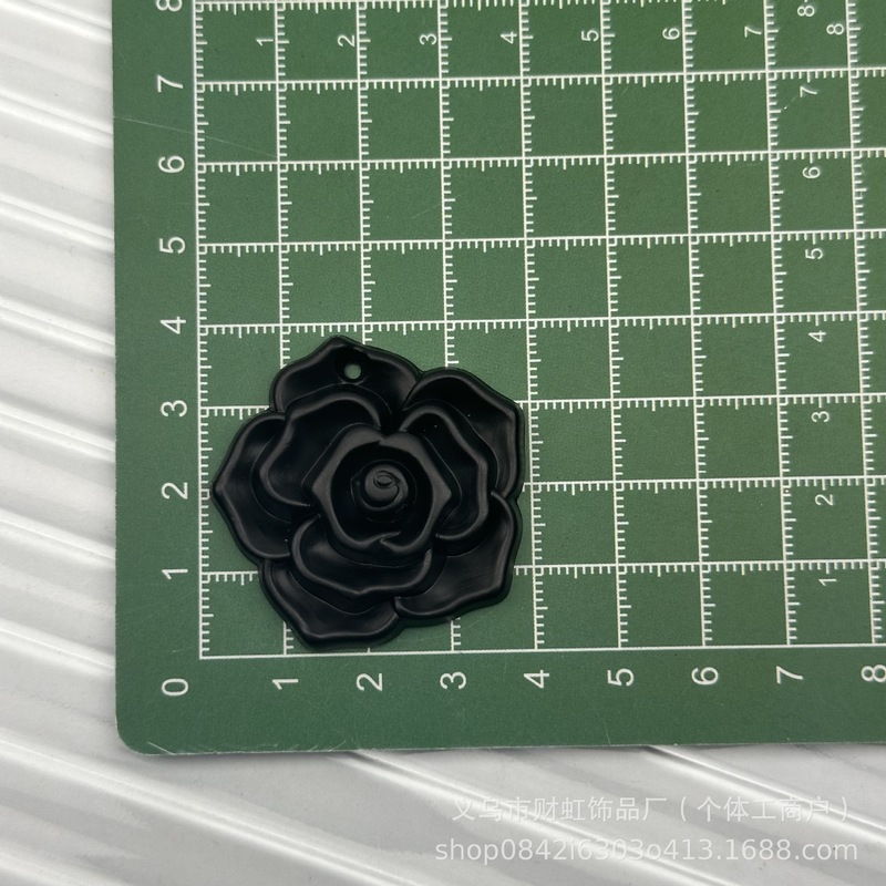 跨境亚克力磨砂爱心蝴蝶结吊坠diy饰品包挂项链钥匙链手机链批发|undefined