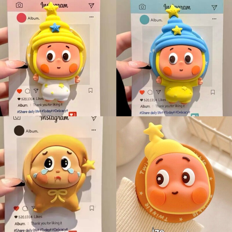 Cartoon Silicone Star Villain Suitable for Magsafe Magnetic Holder with Strong Adsorption Force Retractable Desktop Airbag Female D