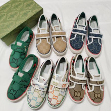 2022新款G家字母小白鞋女低帮魔术贴帆布鞋休闲工厂货源一件代发
