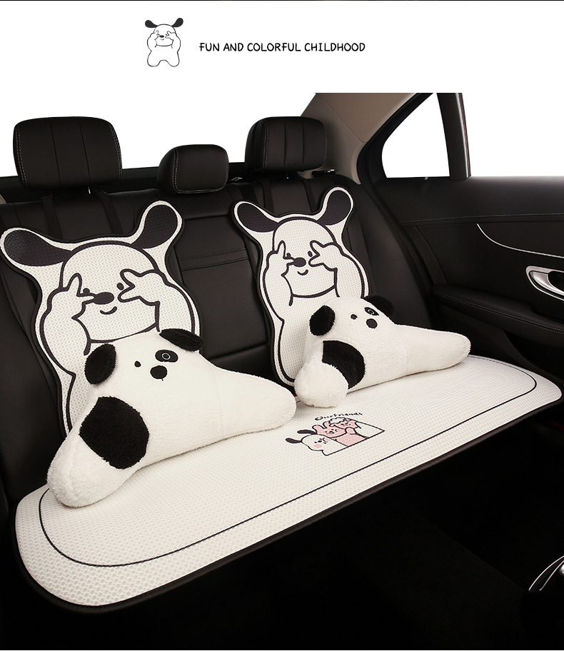Car Cushion Advanced Sense New Summer Cool Cushion Women Ice Silk Seat Cushion Four Seasons Universal Cute Seat Cover Seat Cover