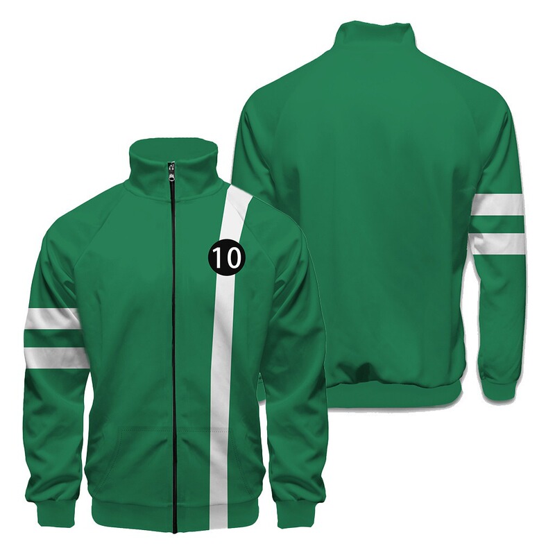 2024 Amazon New Ben10 Alien Hero Tian Xiaoban Same Zipper Vertical Collar Jacket cos Hoodie