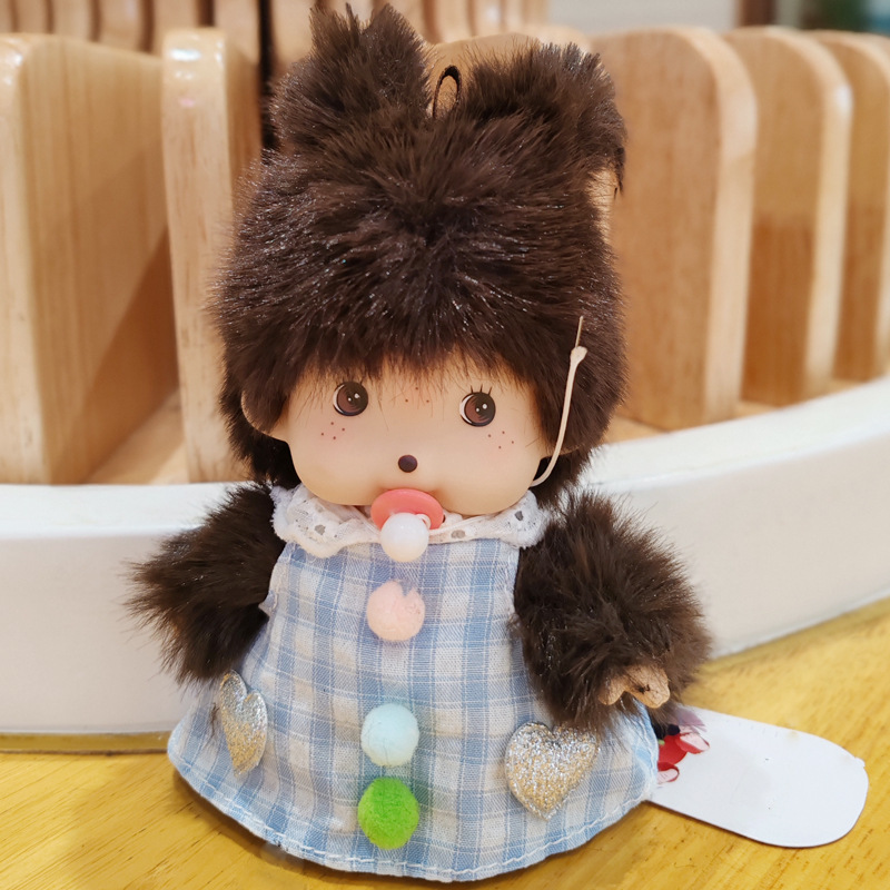 Monchic mengqiqi15CM pequeño vestido muñeca de felpa colgante bolso colgante producto transfronterizo buen producto nuevo producto