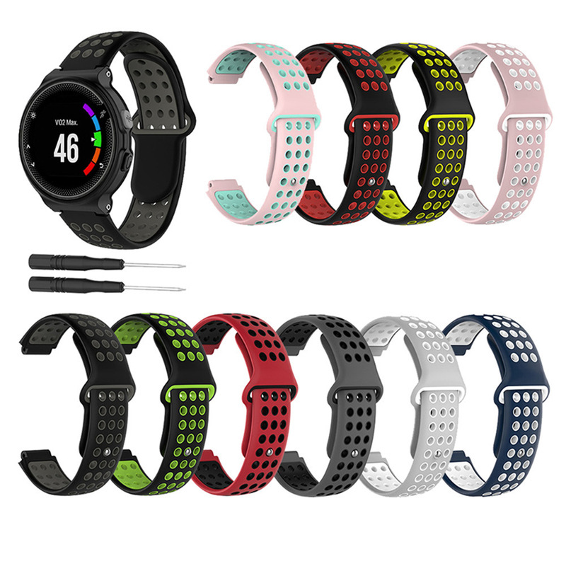 For Jiaming Forerunner235 Nike Double Color Silicone Strap Jiaming 220/230/235 Hole Wrist Strap