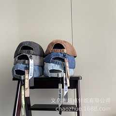 韓国風ヒップホップキャップ四季日焼け止めロングリボンウォッシュデニム野球帽潮子供帽子