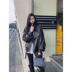 黑色皮衣外套女2025新款秋季酷飒风超好看机车服今年爆款复古夹克