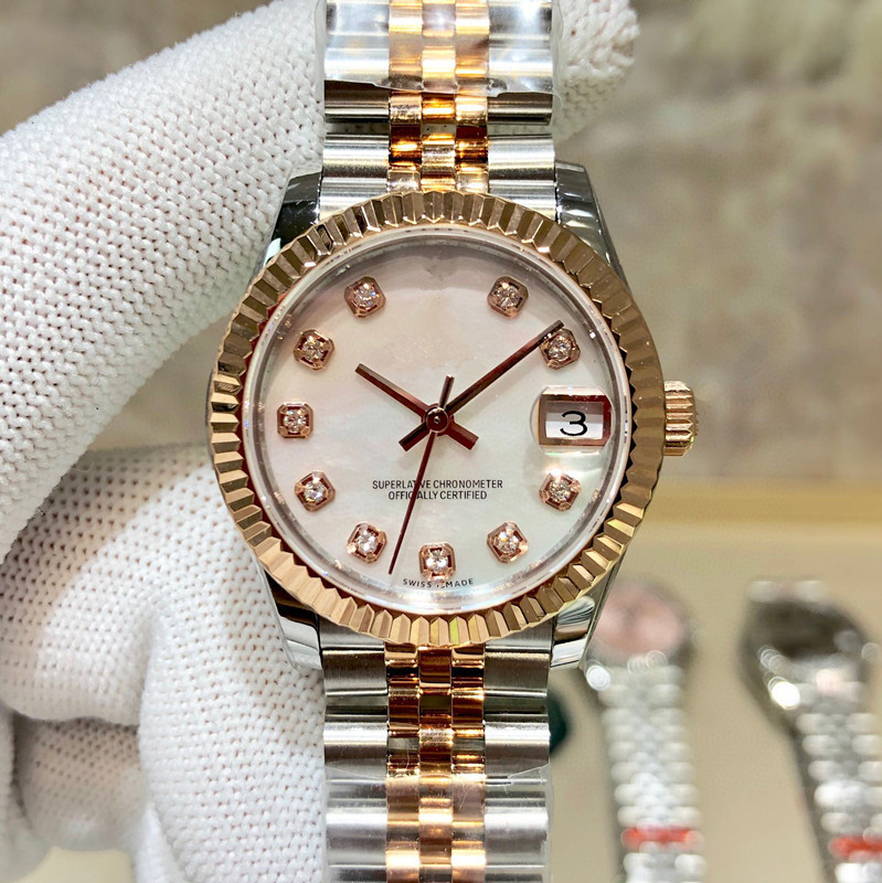 Zhanxi Laojia Oyster Perpetual Datejust Diamond Watch Automatic Mechanical 31mm Luminous Waterproof Women's Couple Watch