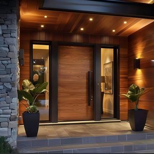 Custom Cast Aluminum Double-Leaf Villa Doors for Overseas Export Trade, Entry Central Axis Explosion-Proof and Anti-Theft Doors