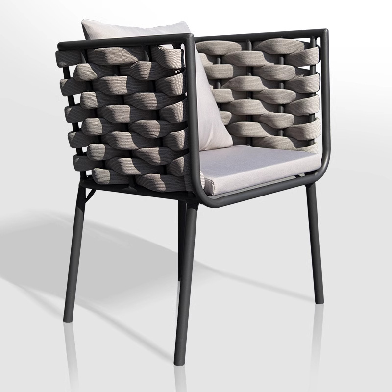 silla de caña al aire libre silla única silla pequeña patio al aire libre terraza impermeable al aire libre protección solar mesa y silla de caña doméstica