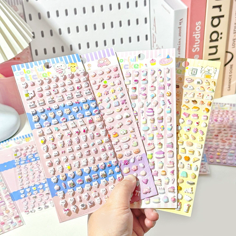 Мягкие и милые пенопластовые наклейки с героями мультфильмов, маленькие гранулы для носа, пузырьковые наклейки, восковой чехол для мобильного телефона, декоративные наклейки «сделай сам»