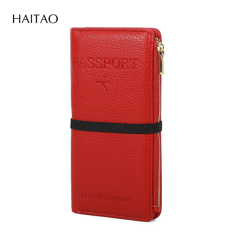 2025 nuevo paquete de pasaporte transfronterizo banda elástica cubierta de tarjeta de vacuna bolsa de identificación carpeta de pasaporte de viaje multifuncional