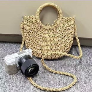 Foreign trade agency crossbody braided bag handbag handbag handbag hand woven bag crossbody mobile phone bag handbag straw woven bag