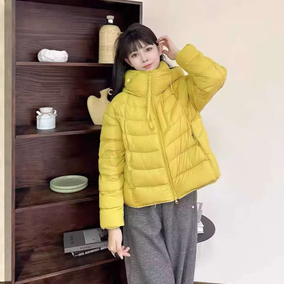 欧货时尚轻软泡芙排骨羽绒服女小个子加厚连帽面包服保暖外套冬新