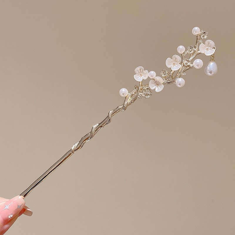 Lámpara Palacio emisor de luz horquilla borla de alto grado de las mujeres de estilo chino horquilla de pelo de estilo nacional updo pelo paso-sacudida chaleco falda