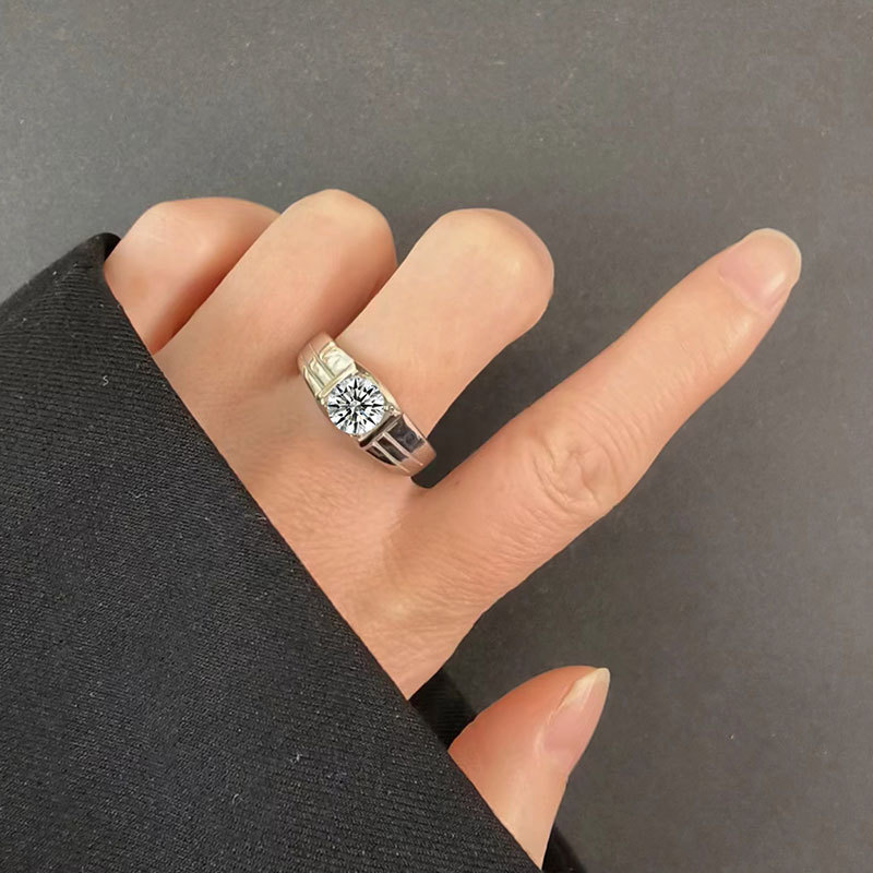 925 Sterling Silver Zircon Geometric Rings 925 Sterling Silver Rings display picture 10