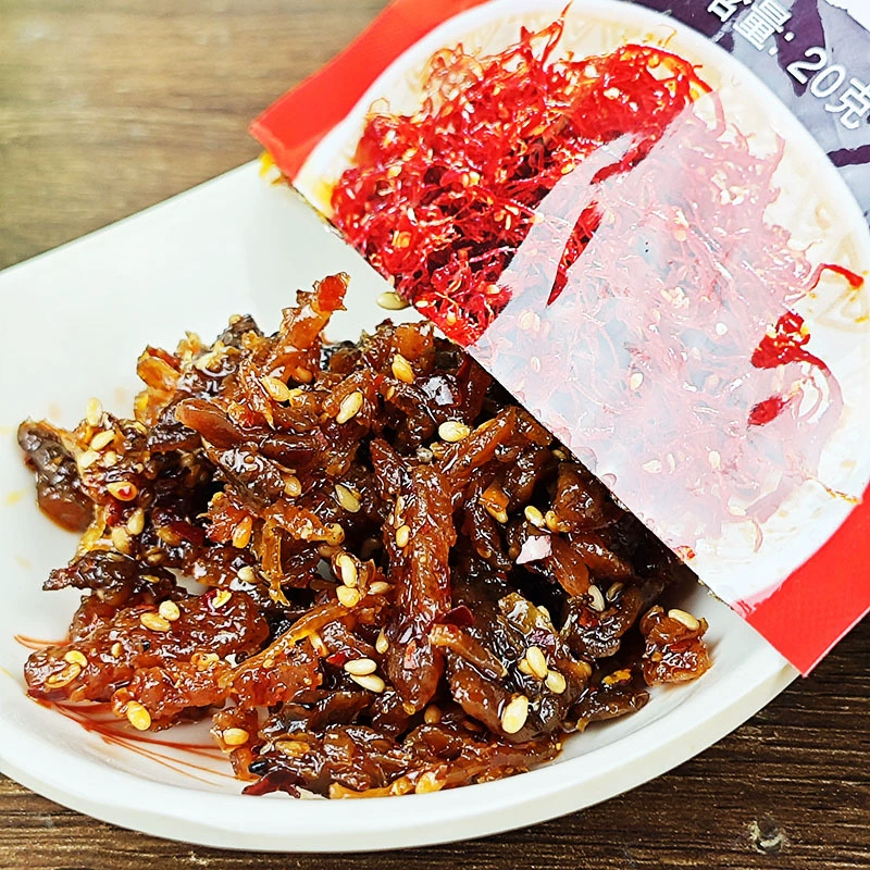1 коробка по 20 пакетиков драконовой говядины shredded beef, 23 г пряной куриной shredded chicken, прямые волосы от источника, чончинские пряные закуски